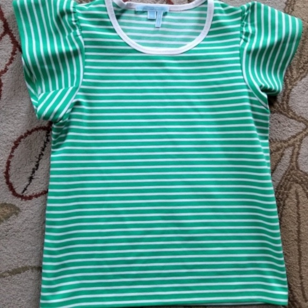 NWOT Draper James stripe flutter sleeve top